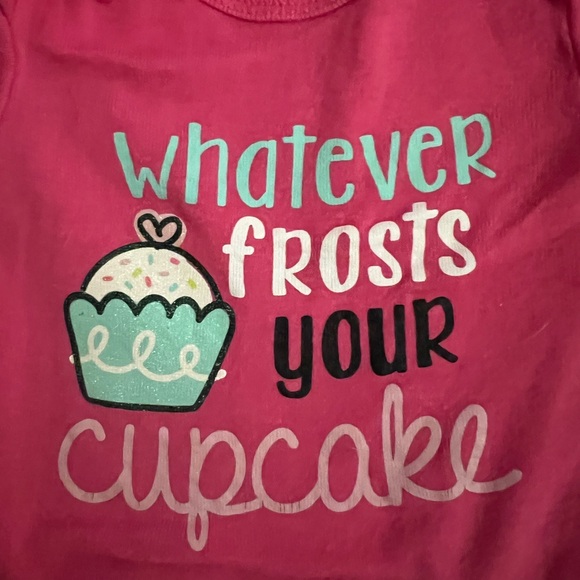 Baby Girl Cupcake & Donut Onesie Set - Pink, Mint, White set of 5 size 0-3m - Picture 5 of 11